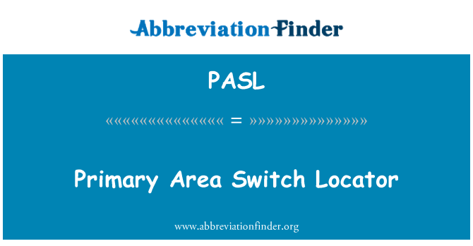 PASL: Localizador de interruptor principal área