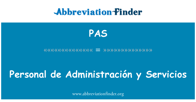 PAS: 개인 데 Administración y Servicios