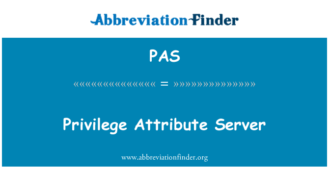 PAS: Privilegio attributo Server
