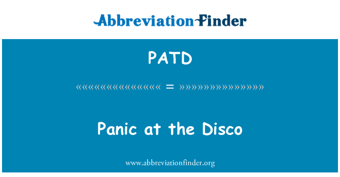 PATD: Panikas pie Disco