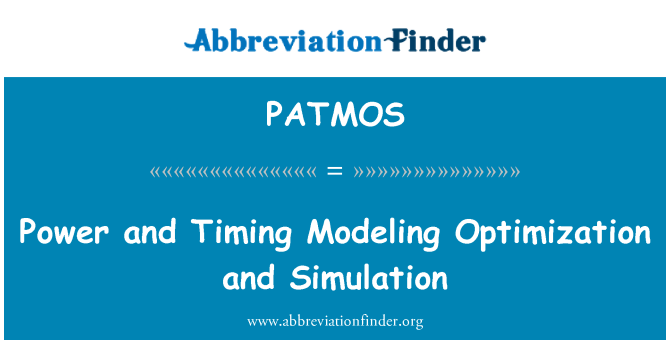 PATMOS: Napájení a časování, modelování, optimalizace a simulace
