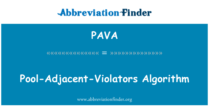 PAVA: Piscina-adjacents-violadors algorisme