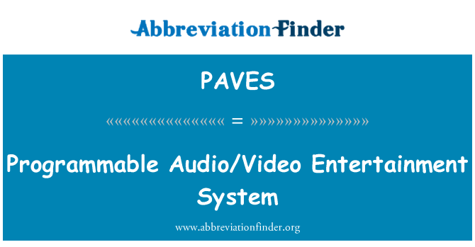 PAVES: Sistèm programmable odyo/videyo Divètisman