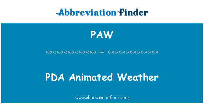 PAW: PDA Animated Weather