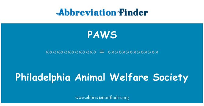 PAWS: Societatea de bunăstare animală Philadelphia