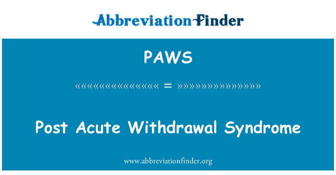 PAWS: 开机自检急性戒断综合征