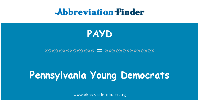 PAYD: De Jonge Democraten Pennsylvania