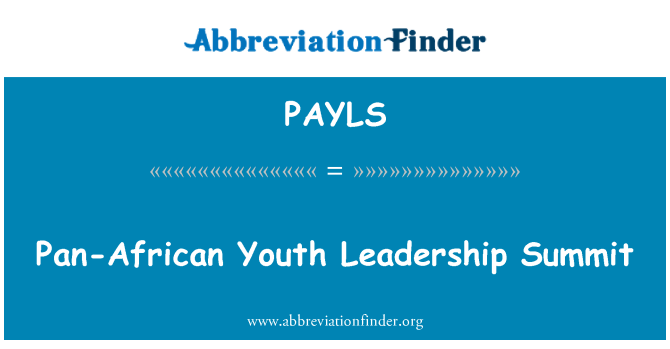 PAYLS: Pan-African Youth Leadership Summit