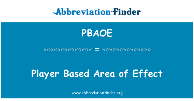 PBAOE: Игрок на основе область действия