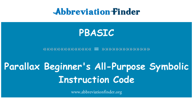 PBASIC: 視差初學者通用符號指令代碼