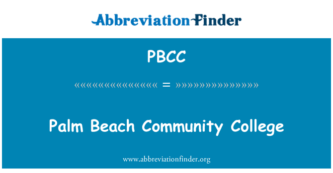 PBCC: Palm Beach Community College