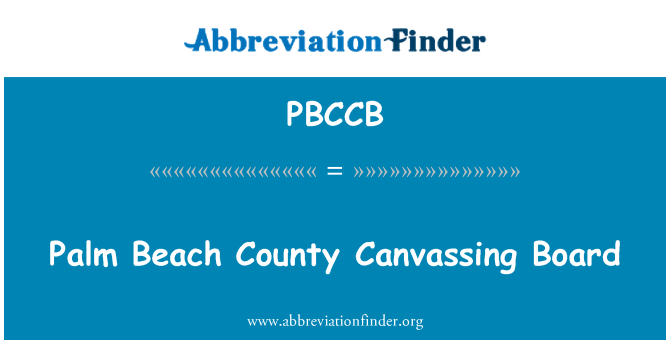 PBCCB: Palm Beach County Canvassing papan