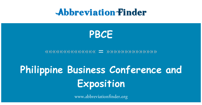 PBCE: Bisnis Filipina konferensi dan pameran