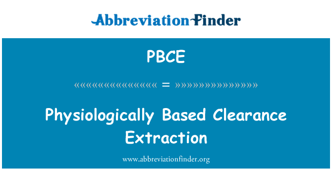 PBCE: 生理上基於的間隙提取