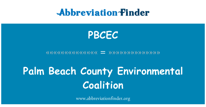PBCEC: Palm Beach eta kowalisyon anviwònman