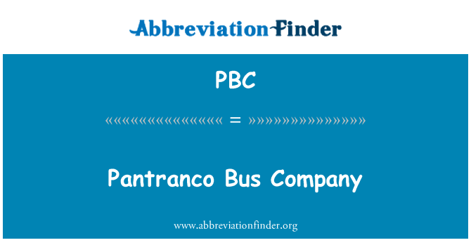 PBC: Compania de autobuze Pantranco