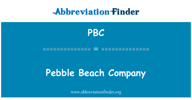 PBC: कंकड़ Beach कंपनी