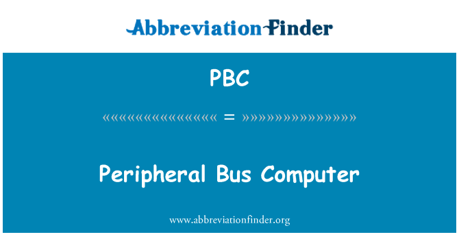 PBC: Periferní autobus počítač
