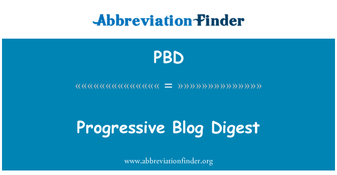 PBD: प्रगतिशील ब्लॉग डाइजेस्ट
