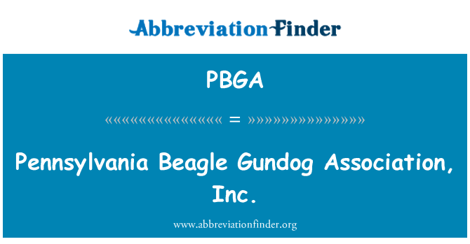 PBGA: Pennsylvania Beagle Gundog Association, Inc.