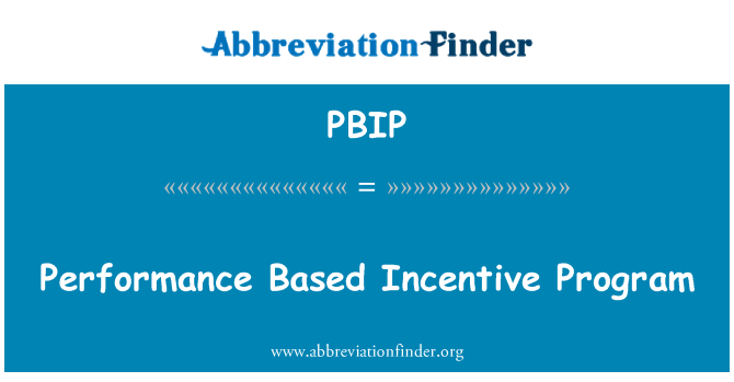 PBIP: Desempenho com base em programa de incentivo