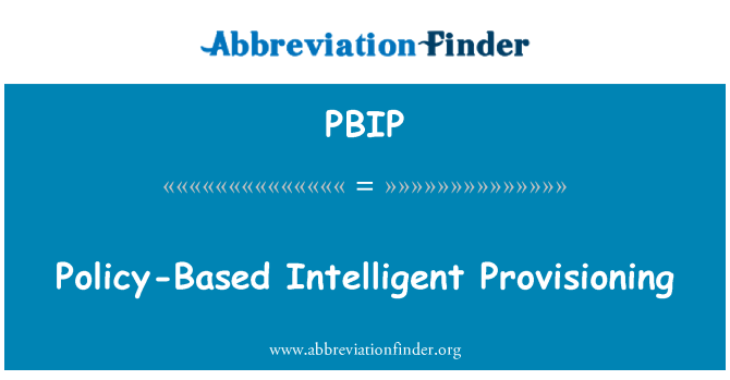PBIP: 基于策略的智能资源调配