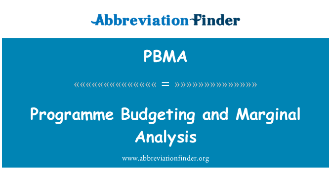 PBMA: Pwogram Budget Et analiz majinal
