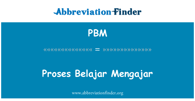 PBM: Svakidašnjica učenje Mengajar
