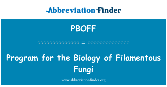 PBOFF: Program za biologijo nitaste glive