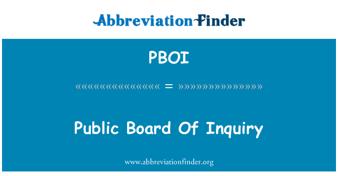PBOI: お問い合わせの公共の板