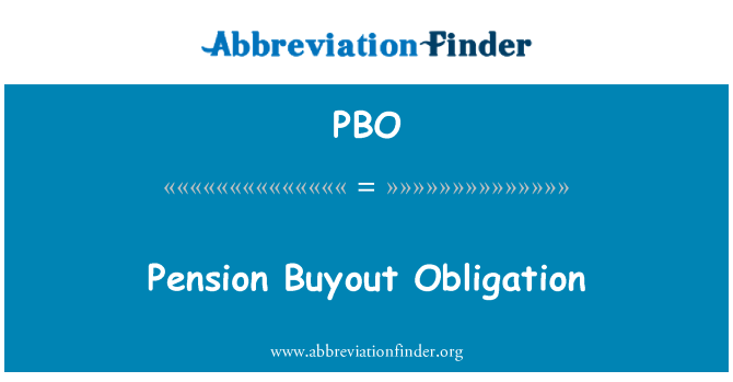 PBO: Pension väljaost kohustus