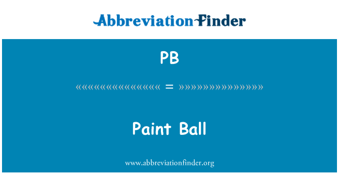 PB: Paint Ball