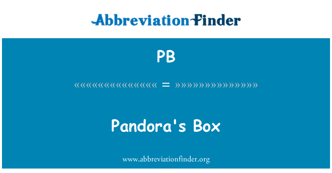 PB: Blwch Pandora