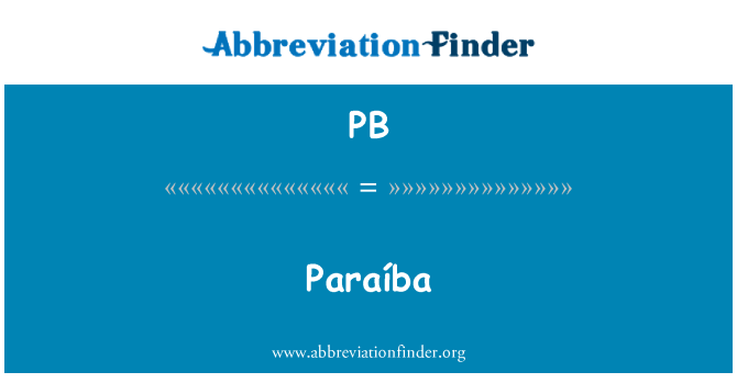 PB: Paraíba