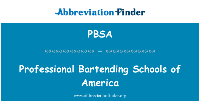 PBSA: Scuole professionali di Bartending d'America