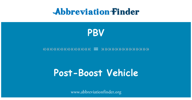 PBV: Post-Spinta veicolo