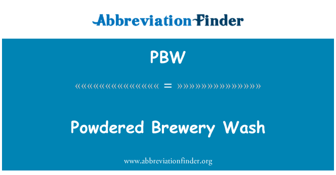 PBW: Poud bwasri lave