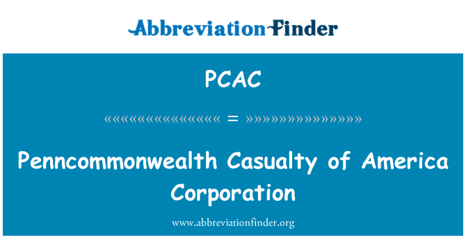PCAC: Penncommonwealth wypadek America Corporation