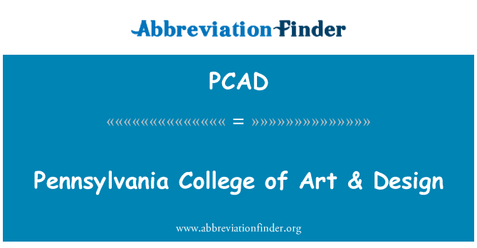 PCAD: Pennsylvania College of Art & ontwerp