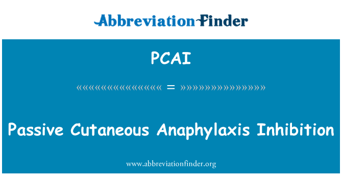 PCAI: निष्क्रिय Cutaneous तीव्रग्राहिता निषेध