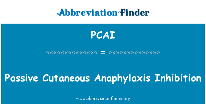 PCAI: Passiv kutan anafylaxi hämning