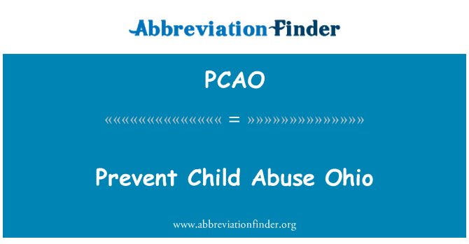 PCAO: Prevent Child Abuse Ohio