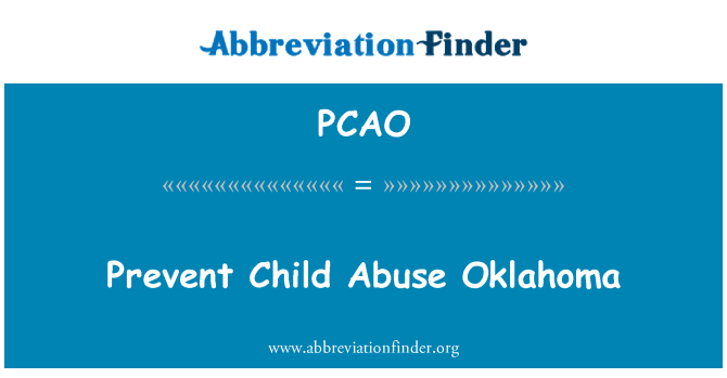 PCAO: Child Abuse Oklahoma verhindern