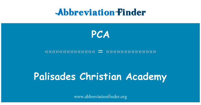 PCA: Palisades Christian Academy