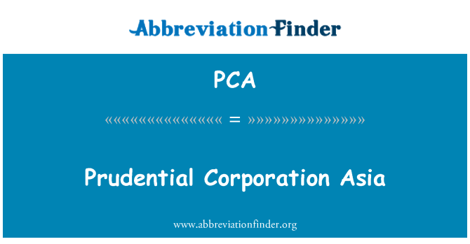 PCA: Prudential Corporation Asia