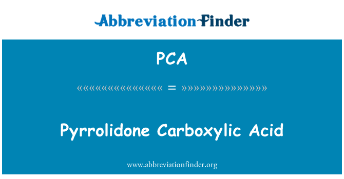 PCA: Pyrrolidon Carboxylic Acid