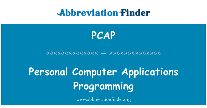 PCAP: Aplikace osobních počítačů, programování