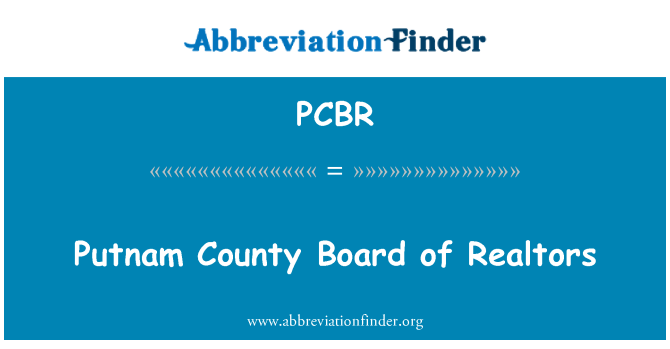 PCBR: Bord tal-Kontea ta ' Putnam ta ' Realtors