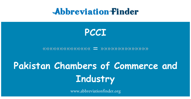 PCCI: Pakistan handelskamrene og industrien