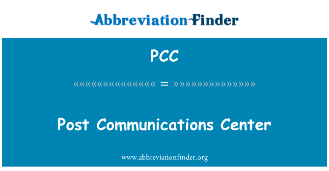 PCC: Centro comunicazioni post
